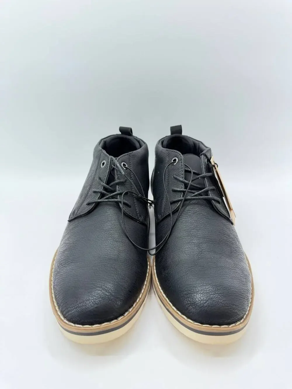 Madden NYC Adam Men's Lace-Up Chukka Dress Boots Black US 10 New No Box